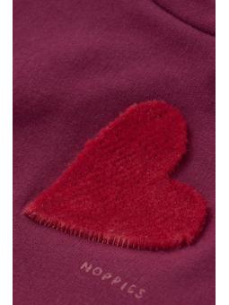 Sweat bébé fille Tullahoma Noppies – Gros cœur rouge en coton bio GOTS