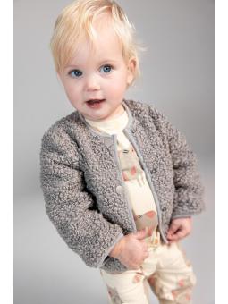 T-shirt manches longues bébé fille Twain Noppies – Imprimé chats gris en coton bio GOTS