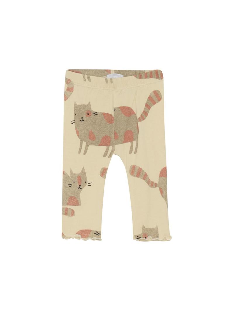Legging bébé fille Tullytown Noppies – Imprimé chats gris en coton bio GOTS