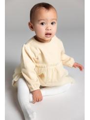 Robe bébé fille Talihina Noppies – Coton bio GOTS avec jupe en tulle écru