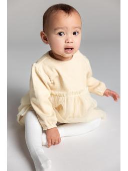 Robe bébé fille Talihina Noppies – Coton bio GOTS avec jupe en tulle écru