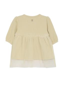 Robe bébé fille Talihina Noppies – Coton bio GOTS avec jupe en tulle écru