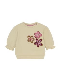 Sweater bébé fille Tierra – Pull coton bio fleurs brodées Noppies