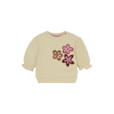 Sweater bébé fille Tierra – Pull coton bio fleurs brodées Noppies