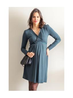 Robe Empire Emy Forest – Robe de grossesse et allaitement en bambou