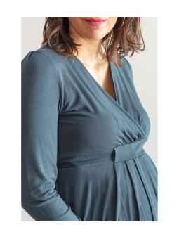 Robe Empire Emy Forest – Robe de grossesse et allaitement en bambou