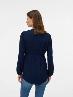 Top grossesse et allaitement Elva – Chemisier col mao manches longues Regular Fit
