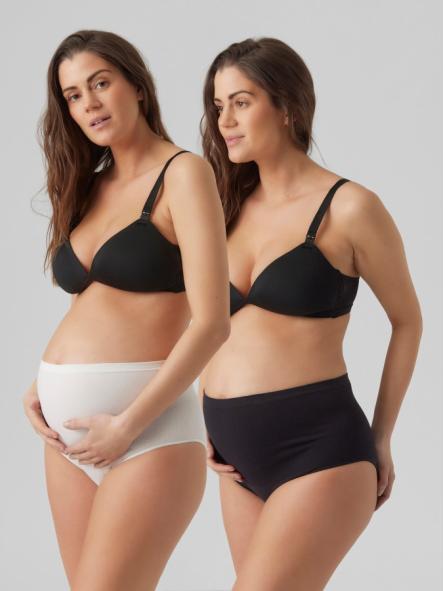 Lot de 2 culottes de grossesse Heal Cotton – Taille haute sans couture coton bio