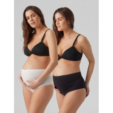 Lot de 2 culottes de grossesse Heal Cotton – Taille haute sans couture coton bio