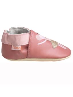 Chaussons Cuir Souris Coralie