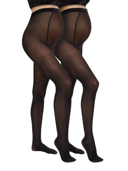 Lot de 2 collants de maternité Sabine noirs | 50D, confort et style