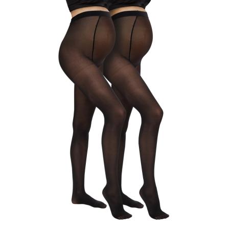 Lot de 2 collants de maternité Sabine noirs | 50D, confort et style