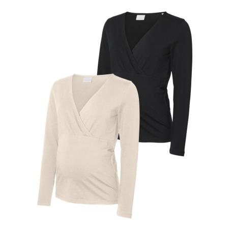 Top croisé Kerry grossesse et allaitement – Manches longues coton bio