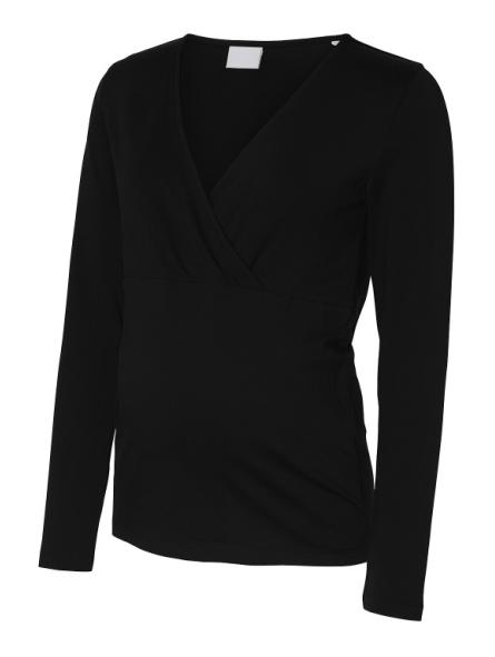 Top croisé Kerry grossesse et allaitement – Manches longues coton bio