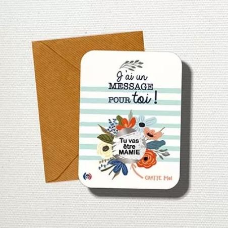 Carte à Gratter Annonce Grossesse – « Tu vas être MAMIE »