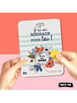 Carte à Gratter Annonce Grossesse – « Tu vas être MAMIE »