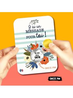 Carte à Gratter Annonce Grossesse – « Tu vas être TATIE »