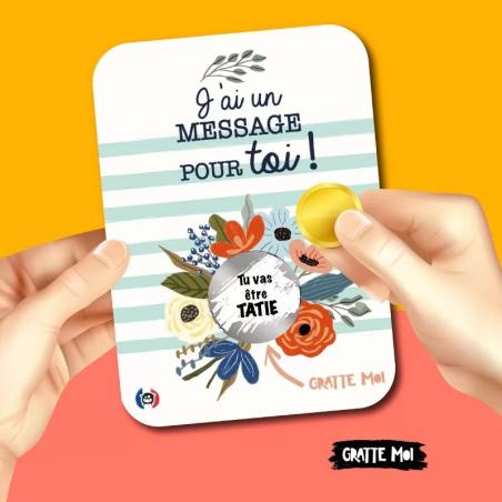 Carte à Gratter Annonce Grossesse – « Tu vas être TATIE »
