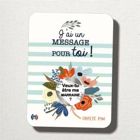 Carte à Gratter Demande Marraine – « Veux-tu être ma MARRAINE ? »