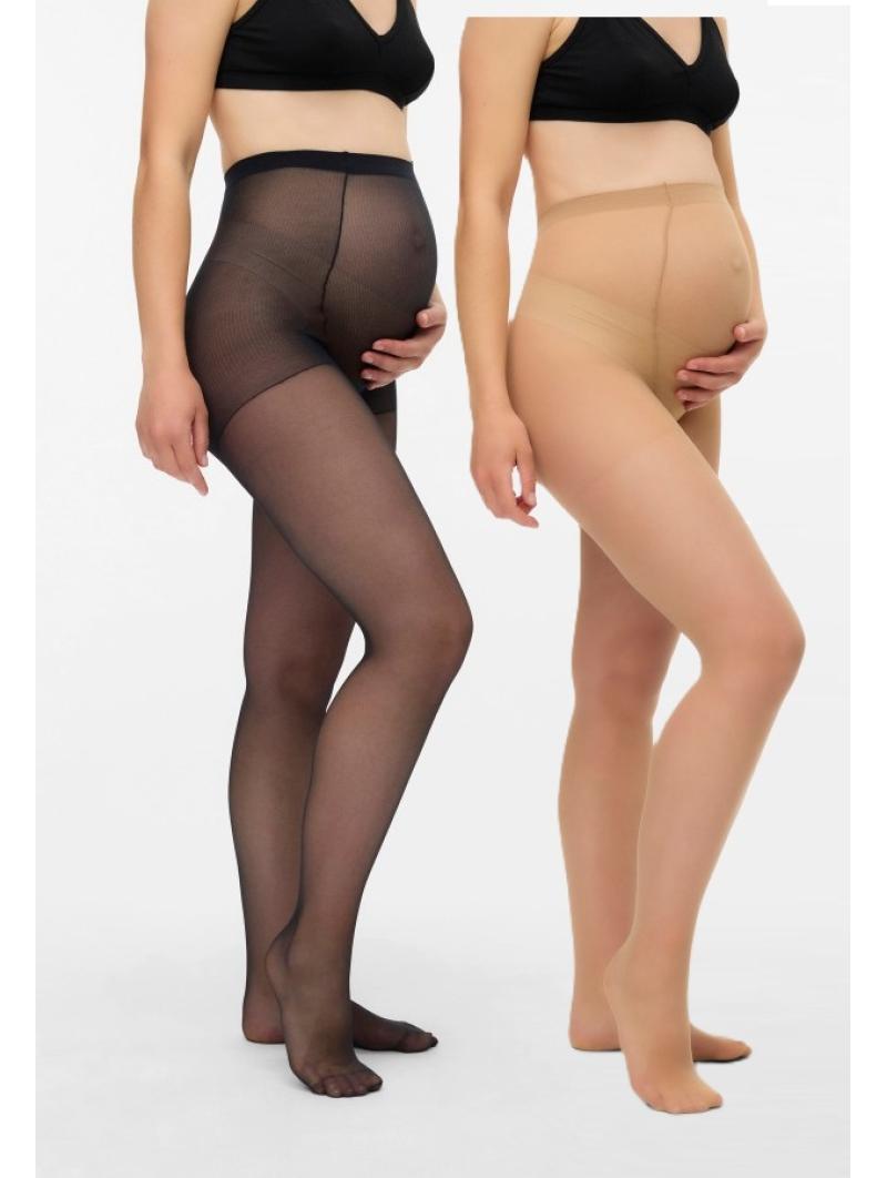 Lot de 2 collants opaques Nude et Noir | Confort et Élégance