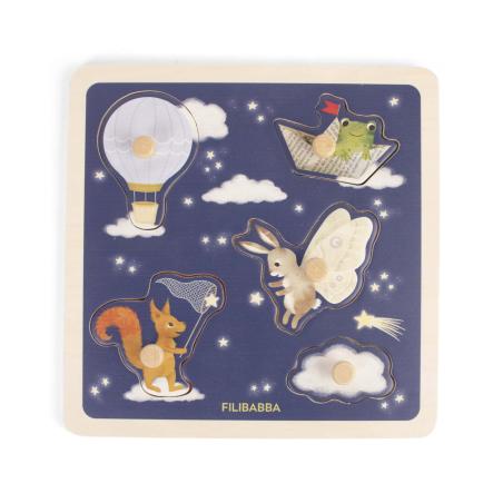 Puzzle Sensoriel en Bois "Little Adventurers"
