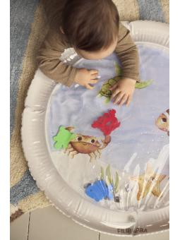 Tapis d'Eau Sensoriel "Amis de la Mer" – Le Tapis d'Éveil Idéal pour le Tummy Time