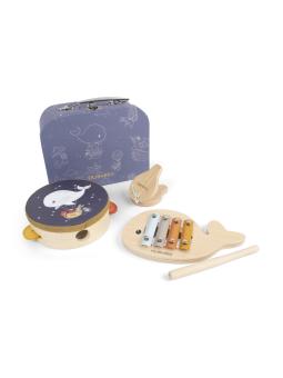 Valisette d'Instruments en Bois – L'Éveil Musical Précoce pour les Bébés (12 Mois)