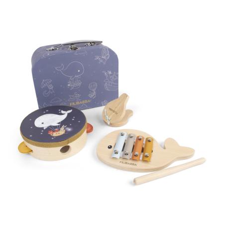 Valisette d'Instruments en Bois – L'Éveil Musical Précoce pour les Bébés (12 Mois)