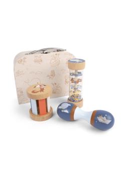 Valisette de Jeu "Mes Premiers Jouets Sensoriels en Bois" – L'Éveil Doux et Naturel (6 Mois)