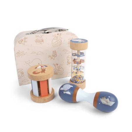 Valisette de Jeu "Mes Premiers Jouets Sensoriels en Bois" – L'Éveil Doux et Naturel (6 Mois)