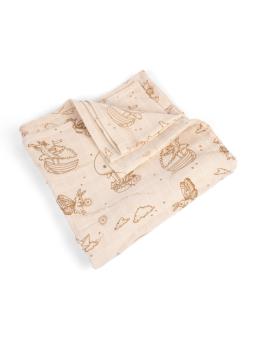 Lange Mousseline Coton Bio GOTS (120x120 cm) – Le Confort Doux pour l'Apaisement de Bébé