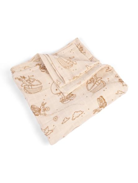 Lange Mousseline Coton Bio GOTS (120x120 cm) – Le Confort Doux pour l'Apaisement de Bébé Lange Mousseline Coton Bio GOTS (120x120 cm) – Le Confort Doux pour l'Apaisement de Bébé