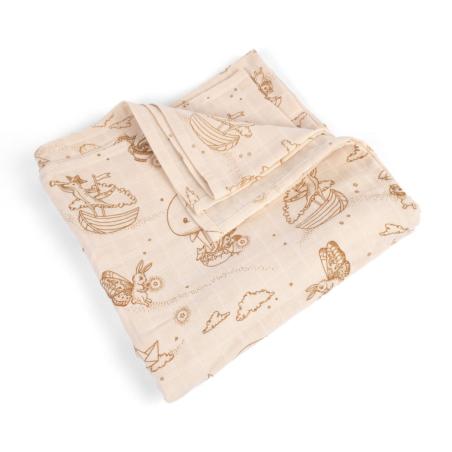 Lange Mousseline Coton Bio GOTS (120x120 cm) – Le Confort Doux pour l'Apaisement de Bébé