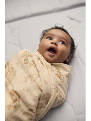 Lange Mousseline Coton Bio GOTS (120x120 cm) – Le Confort Doux pour l'Apaisement de Bébé