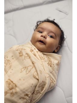 Lange Mousseline Coton Bio GOTS (120x120 cm) – Le Confort Doux pour l'Apaisement de Bébé