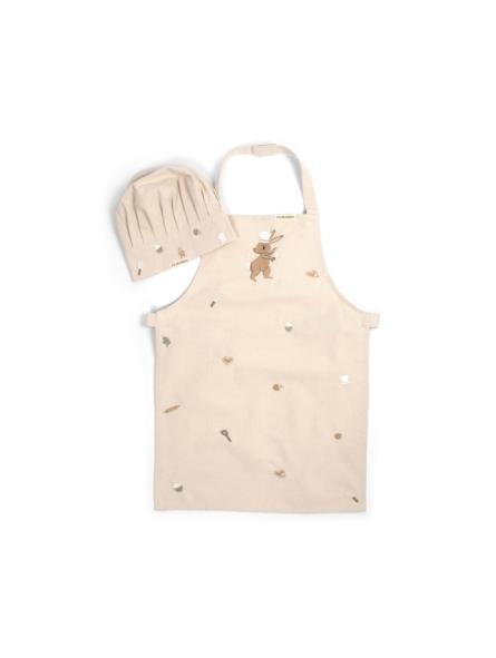 Ensemble Tablier & Toque Cuisinier Enfant GOTS – L'Aventure Pâtisserie du Lièvre Ensemble Tablier & Toque Cuisinier Enfant GOTS – L'Aventure Pâtisserie du Lièvre