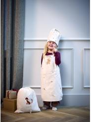 Ensemble Tablier & Toque Cuisinier Enfant GOTS – L'Aventure Pâtisserie du Lièvre