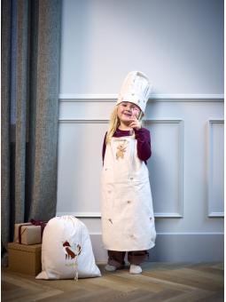 Ensemble Tablier & Toque Cuisinier Enfant GOTS – L'Aventure Pâtisserie du Lièvre