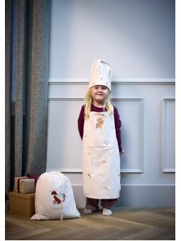 Ensemble Tablier & Toque Cuisinier Enfant GOTS – L'Aventure Pâtisserie du Lièvre