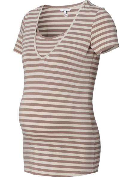 T-shirt Maternité & Allaitement Holley Noppies – Coton Rayé Confort Suprême