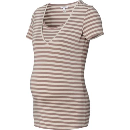 T-shirt Maternité & Allaitement Holley Noppies – Coton Rayé Confort Suprême