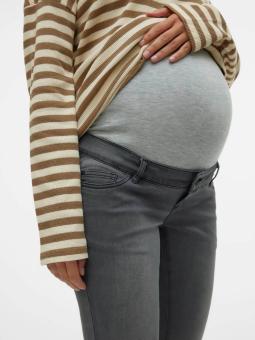Jeans Maternité Slim Lola Gris – Confort et Soutien pour une Grossesse Stylée