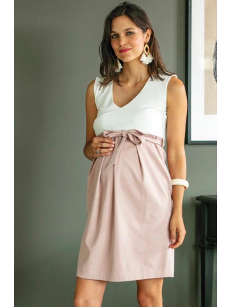 Robe Droite Bimatière de Grossesse Adele