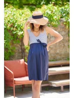 Robe Droite Bimatière de Grossesse Adele