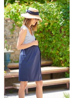 Robe Droite Bimatière de Grossesse Adele