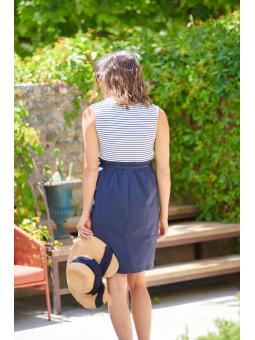 Robe Droite Bimatière de Grossesse Adele