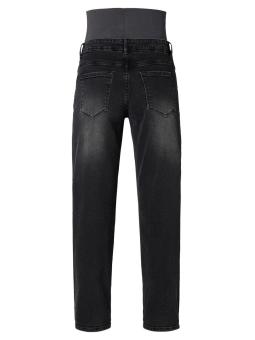 Jeans Maternité Mom Fit Azua Noir – Coton Bio, Style et Soutien Post-Accouchement