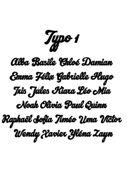 Typo 1 Personnalisation