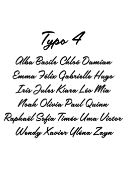 Typo 4 Personnalisation