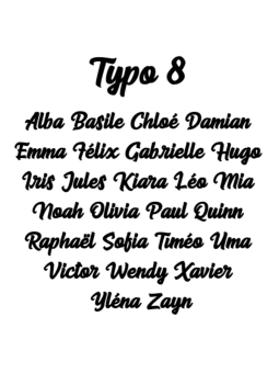 Typo 8 Personnalisation